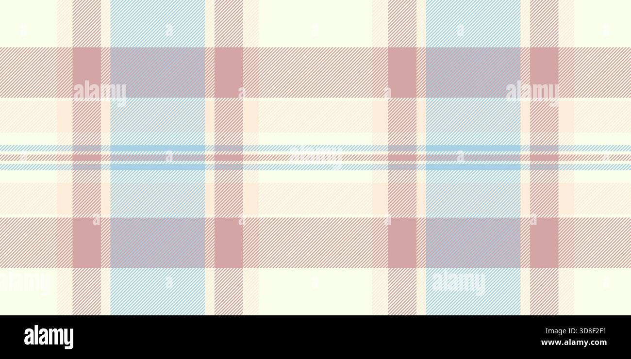 Pastel plaid pattern design. Soft, versatile texture with interwoven lines, perfect for backgrounds, textiles, or adding subtle visual interest to pro Stock Vector