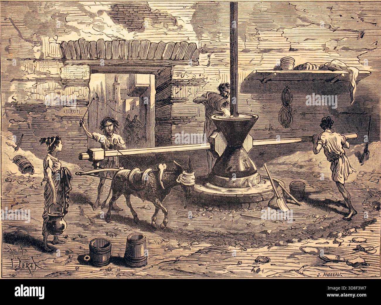 Jules Férat – The Wheat Mill in Ancient Rome Stock Photo - Alamy