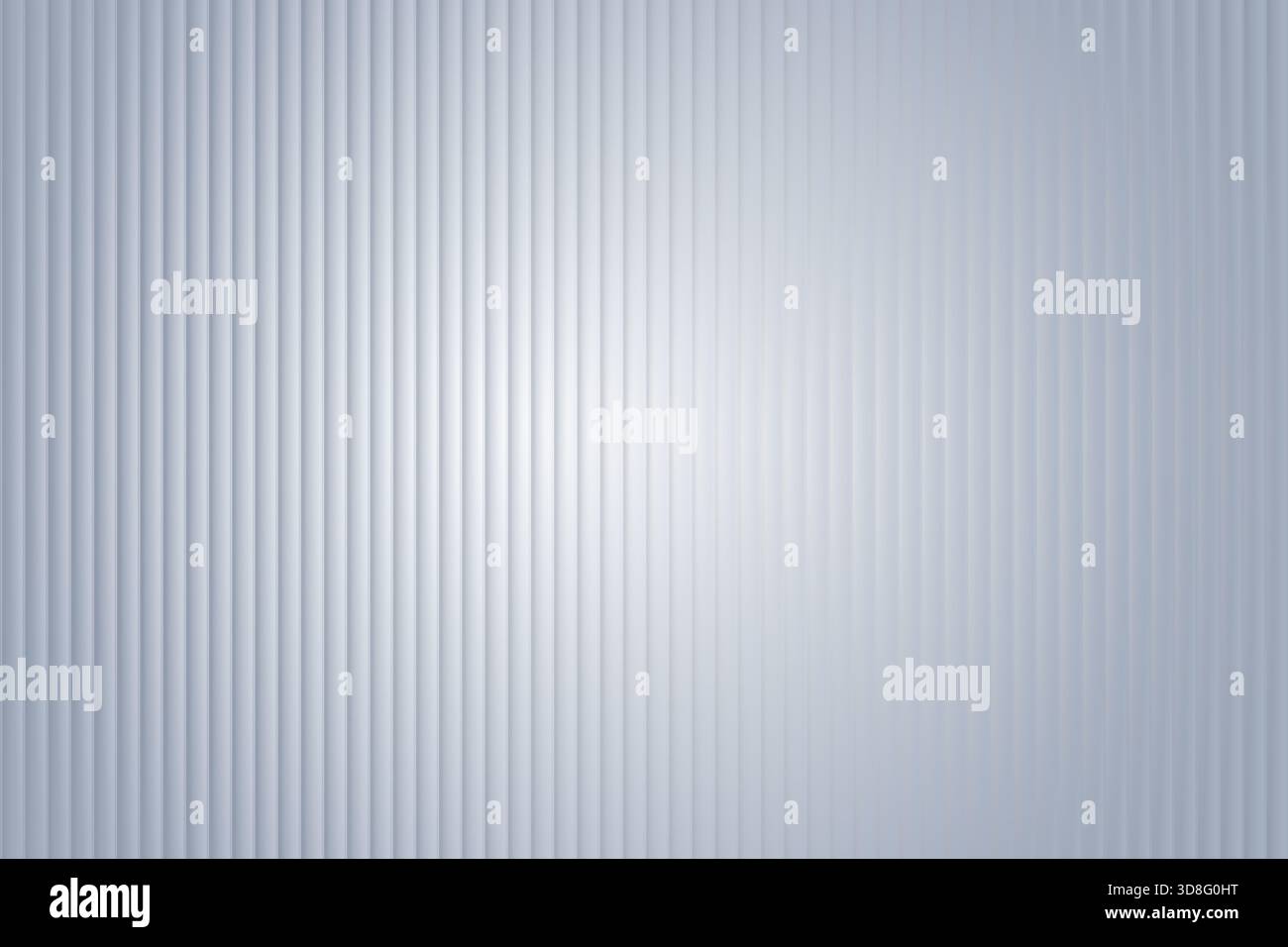 Ribbed or reeded glass effect white background texture Stock Photo