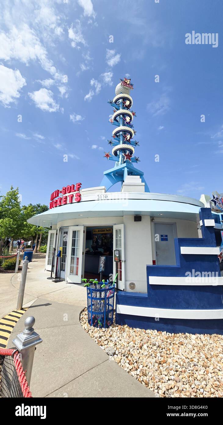 Miniature Golf in Branson, MO Stock Photo