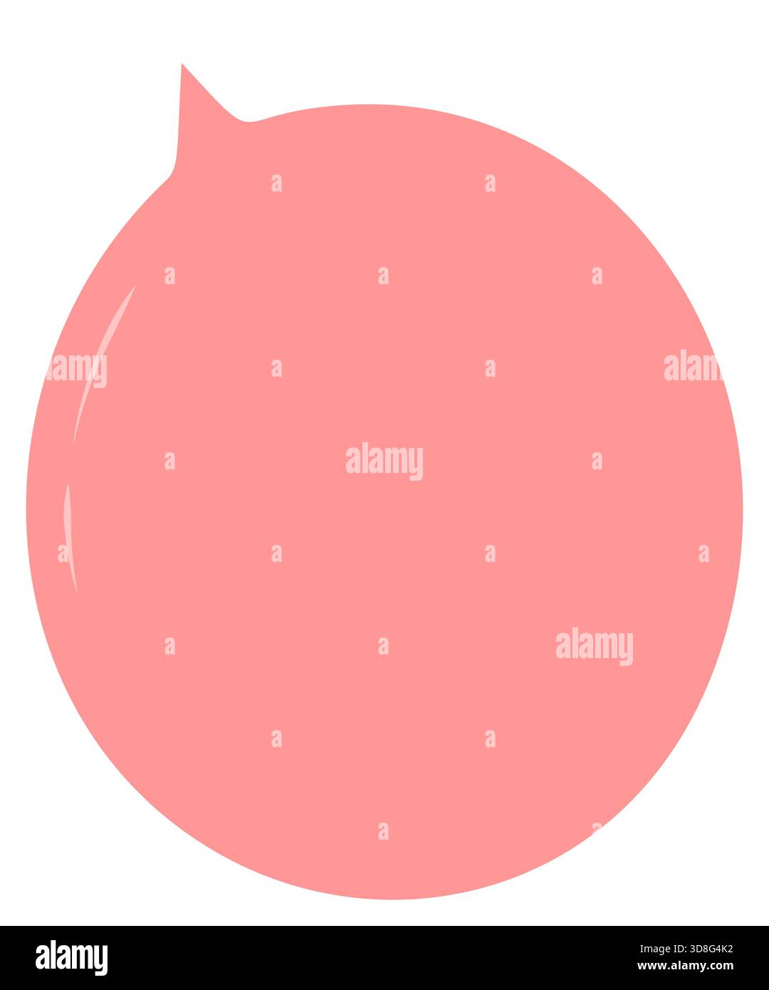 Pink Fluid Speech Bubble Sticker Stock Vector