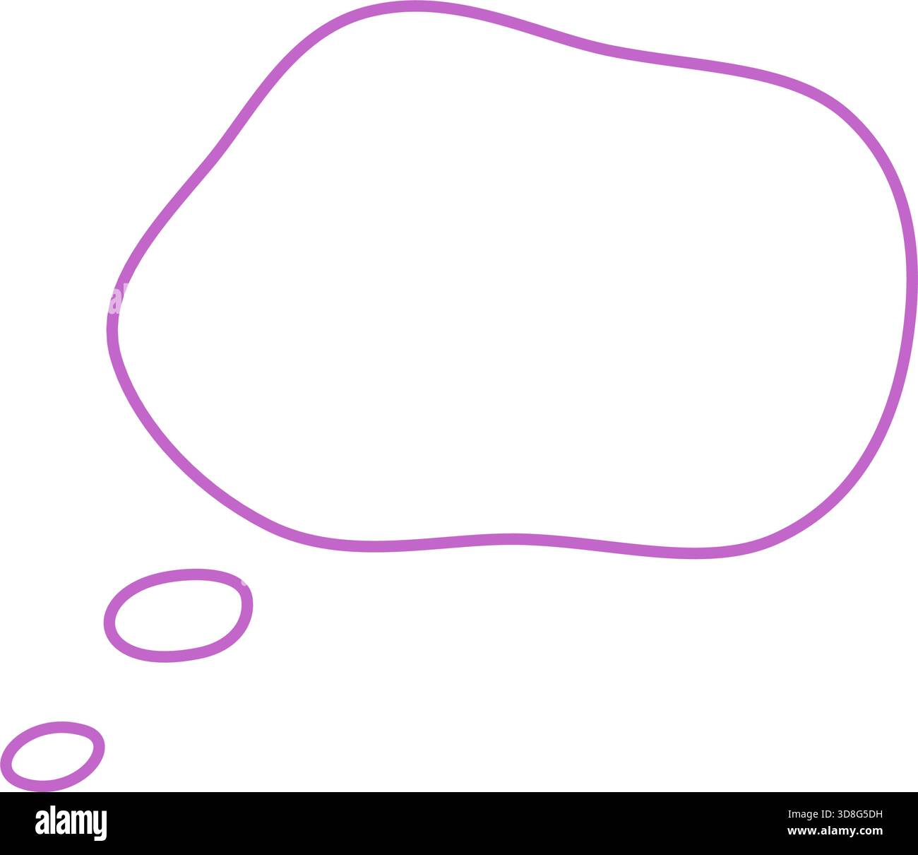 Hand Drawn Squiggle Outline Speech Bubble Stock Vector