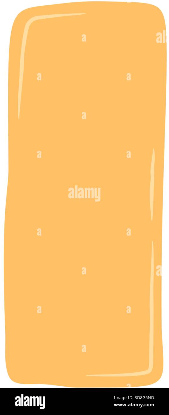 Hand Drawn Fluid Rectangle Sticker Frame Stock Vector