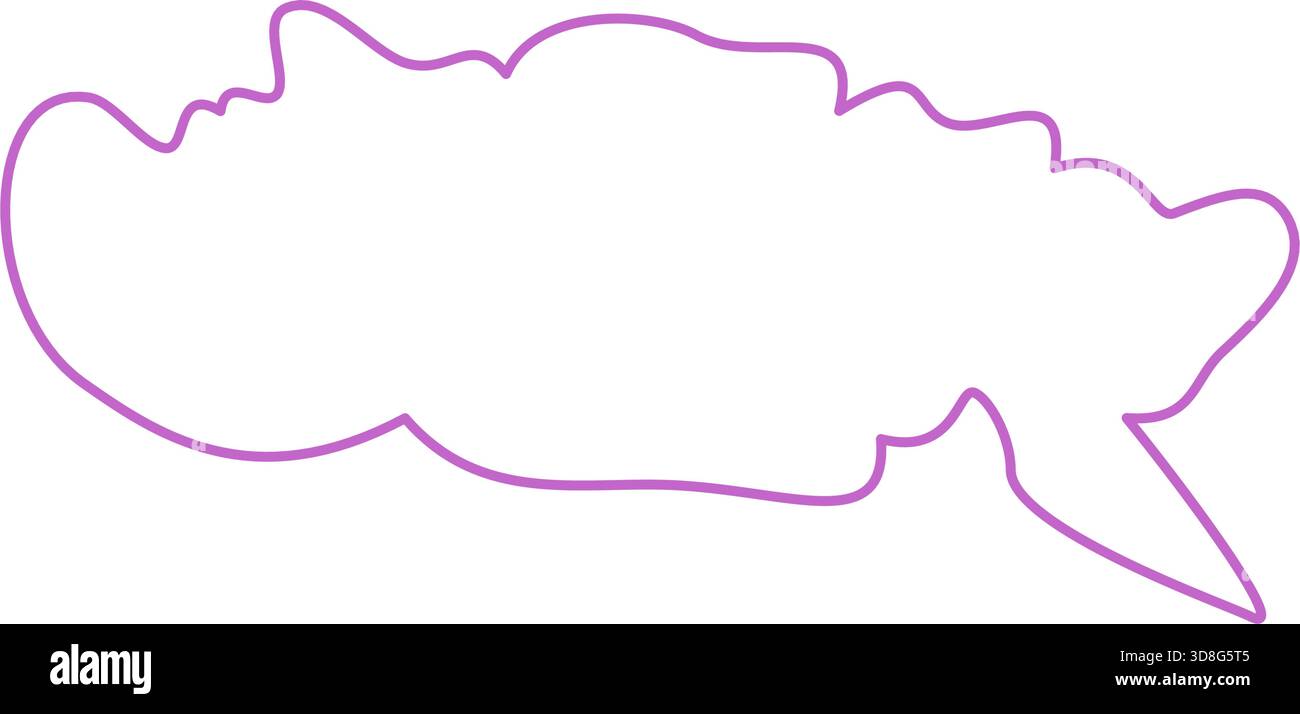 Hand Drawn Squiggle Speech Bubble Outline Stock Vector