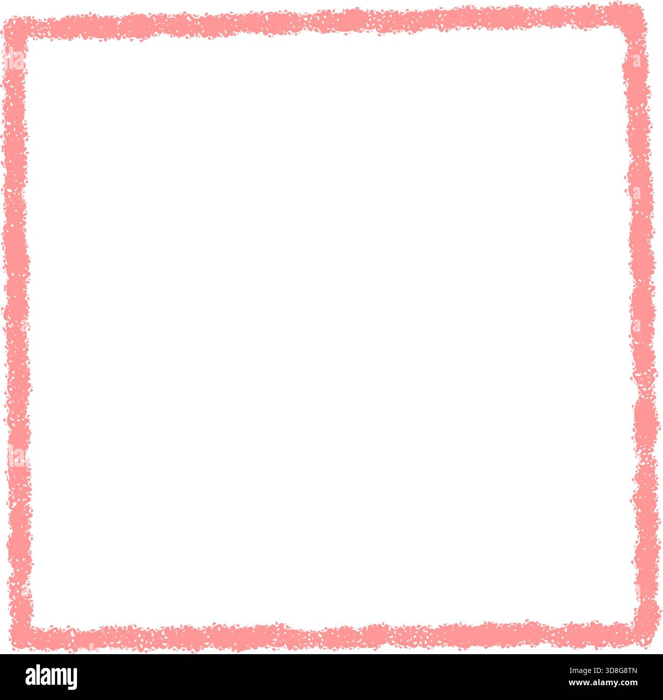 Handdrawn Pink Crayon Rectangle Quote Box Stock Vector