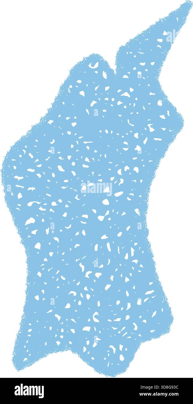 Blue Chalk Wavy Speech Bubble Shape Stock Vector