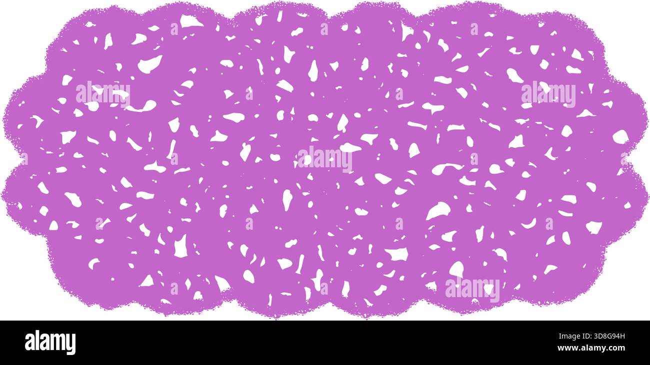 Groovy Wavy Scallop Rectangle Crayon Border Stock Vector