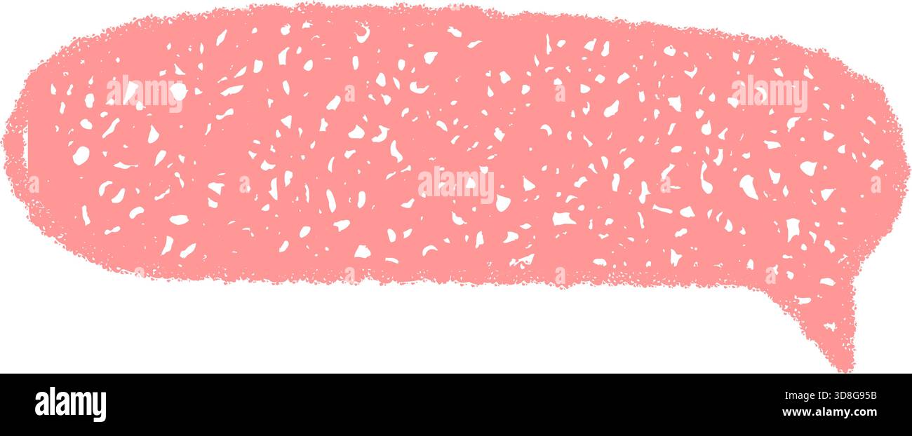 Pink Chalk Bubble Speech Rectangle Stock Vector