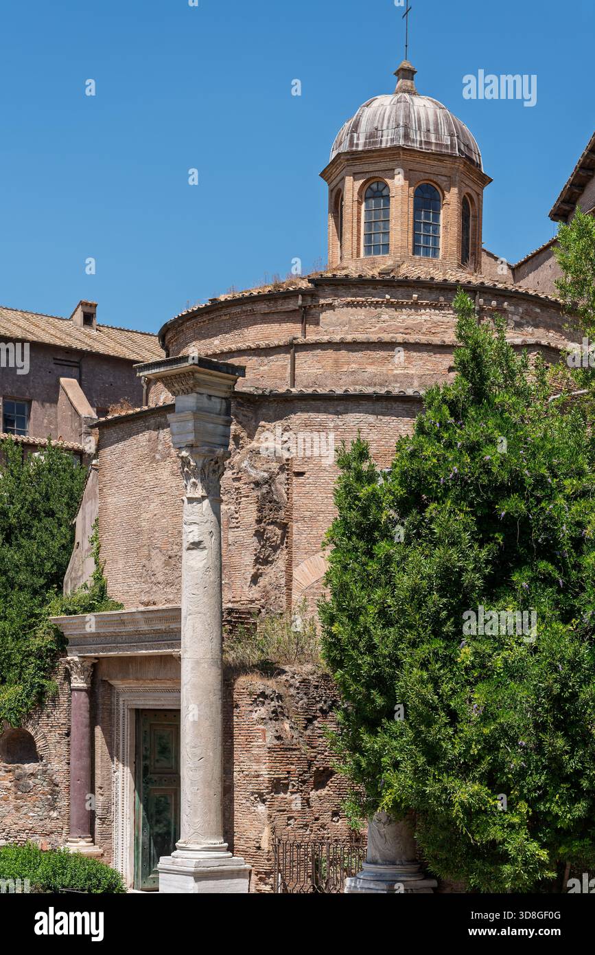 Italy - Rome - Temple of Romulus - Ancient circular building with