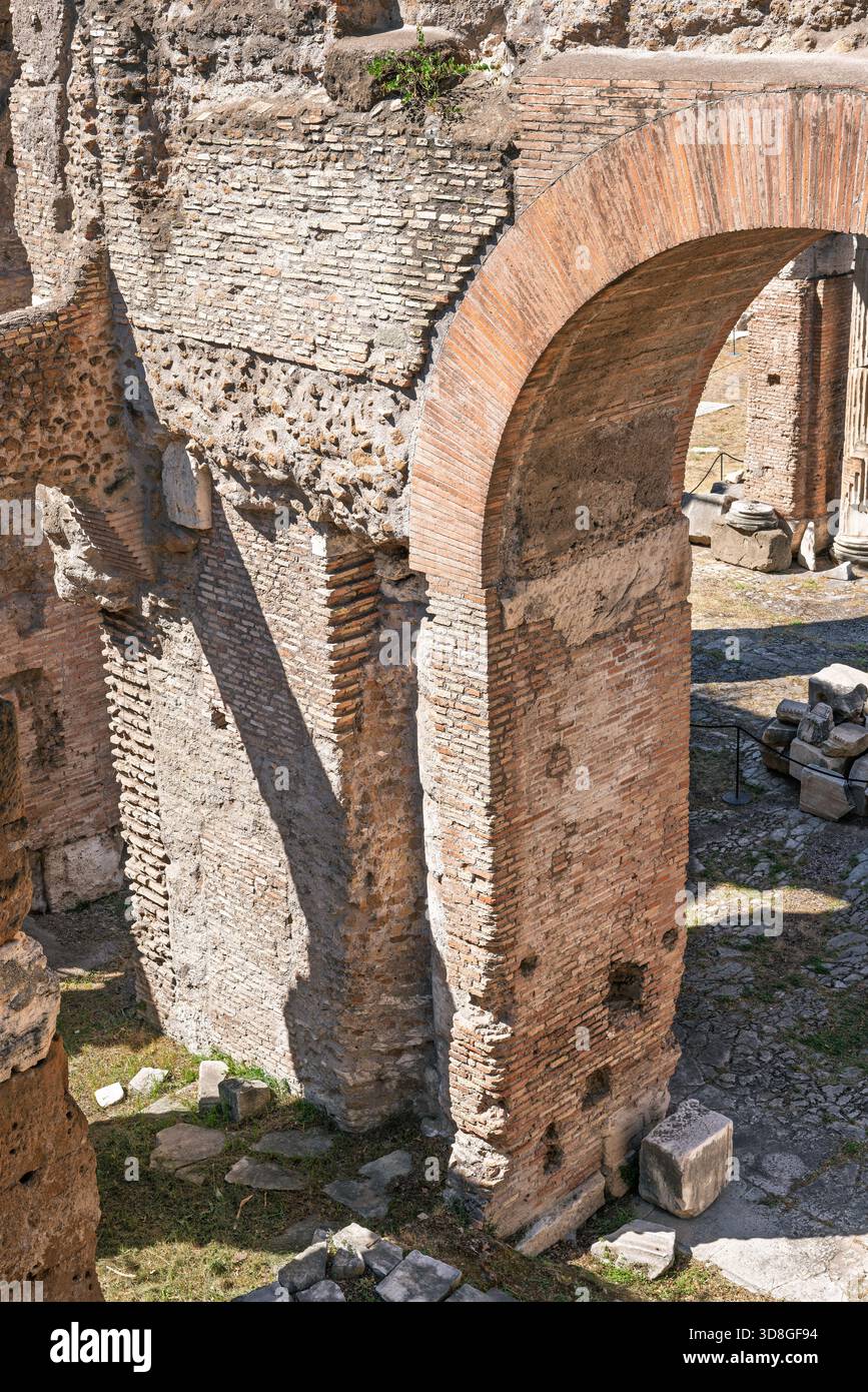 Italy - Rome - Roman Forum - Ancient brick arches and walls in ...