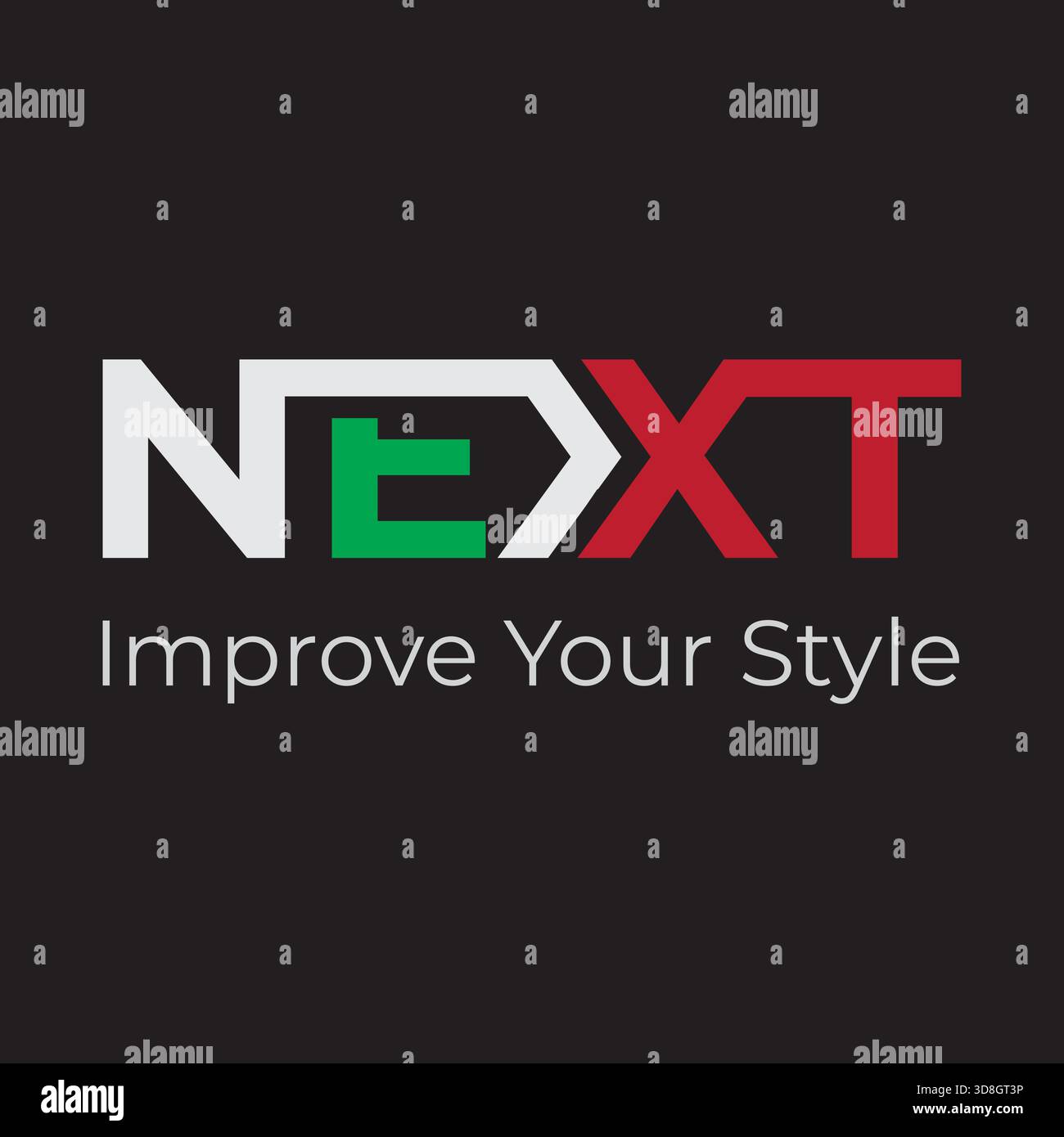 vector type next logo brand design illustration Stock Vector