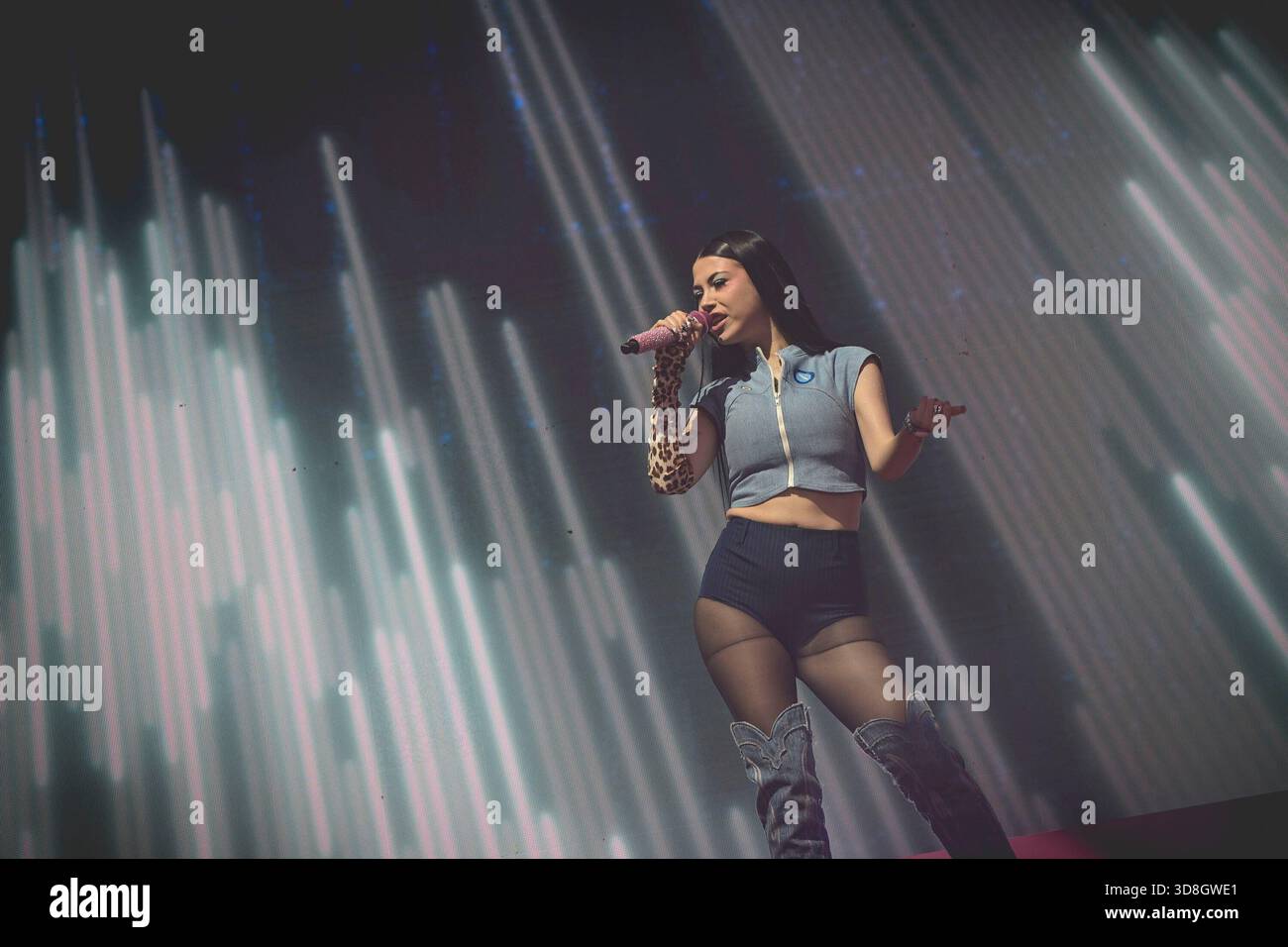 The Italian rapper Anna Pepe better known as Anna performs live at ...