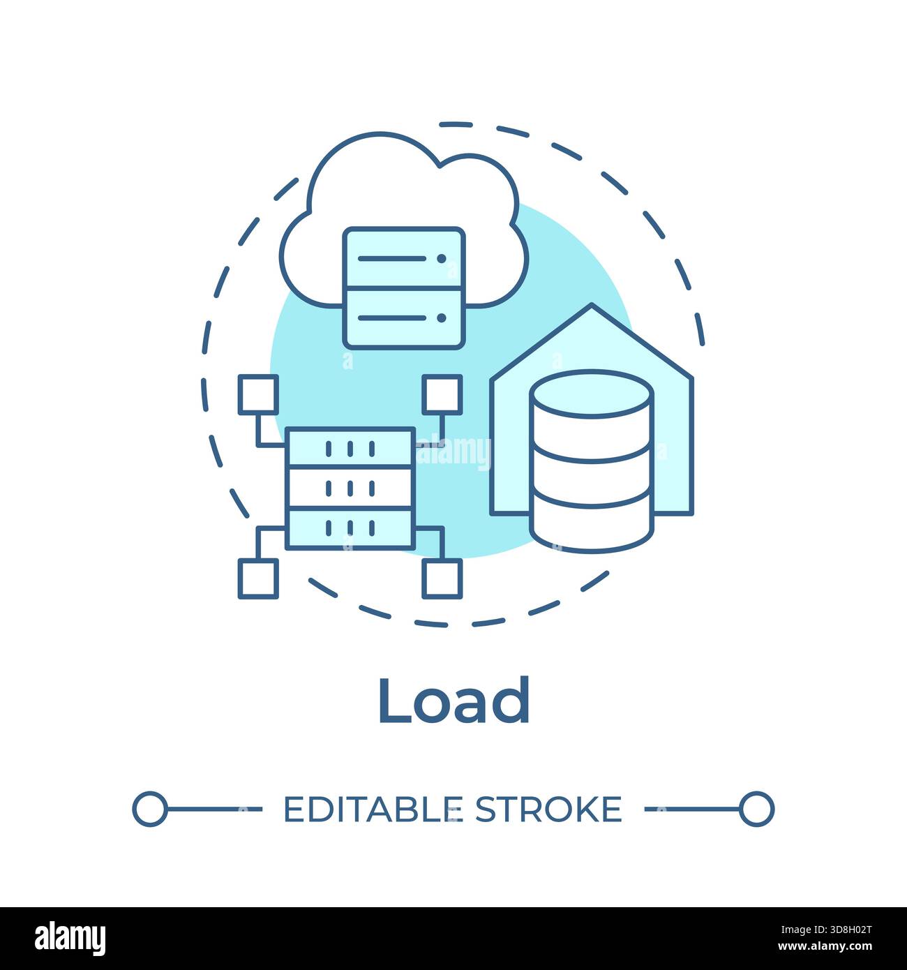 Load soft blue concept icon Stock Vector