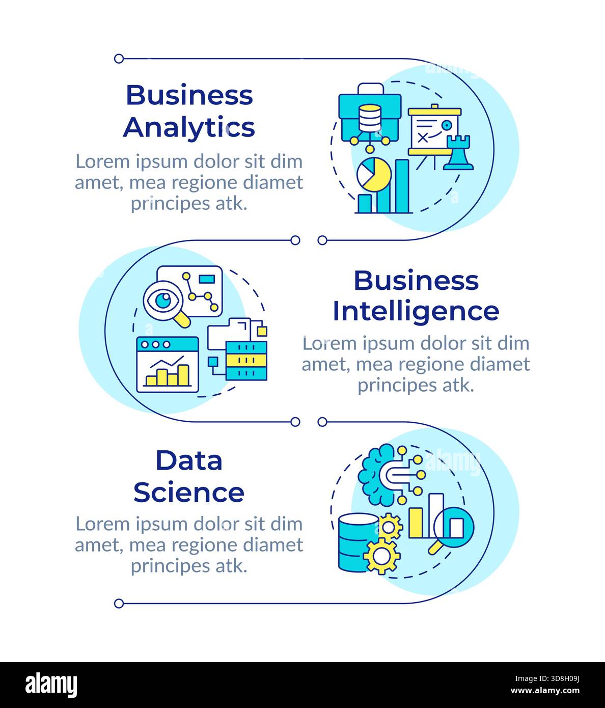 BI analysis techniques infographic vertical sequence Stock Vector Image ...