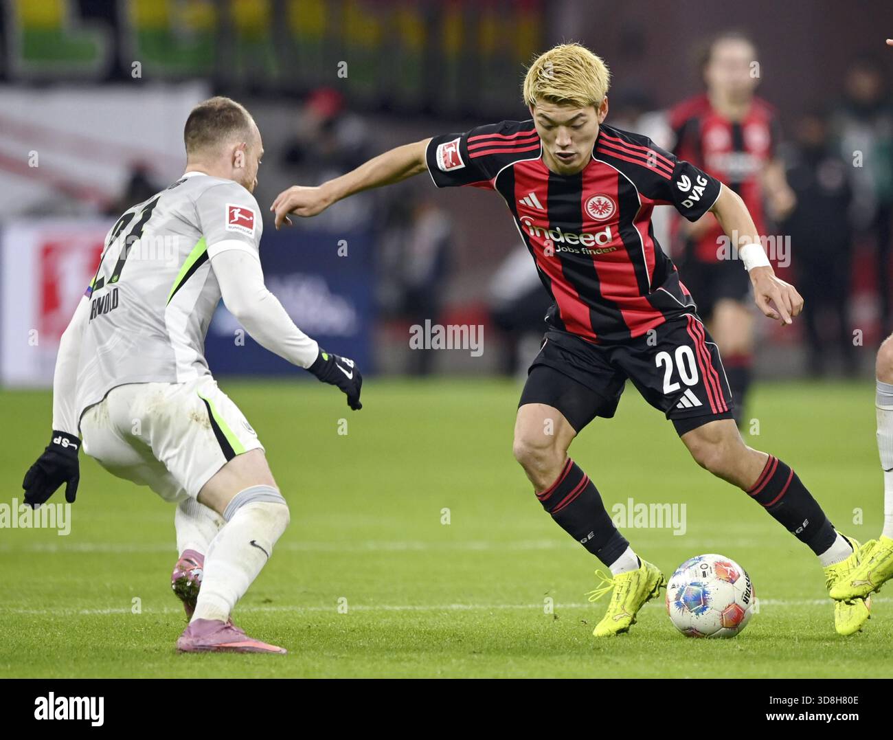 Ritsu Doan (R) of Eintracht Frankfurt plays in a German Bundesliga ...
