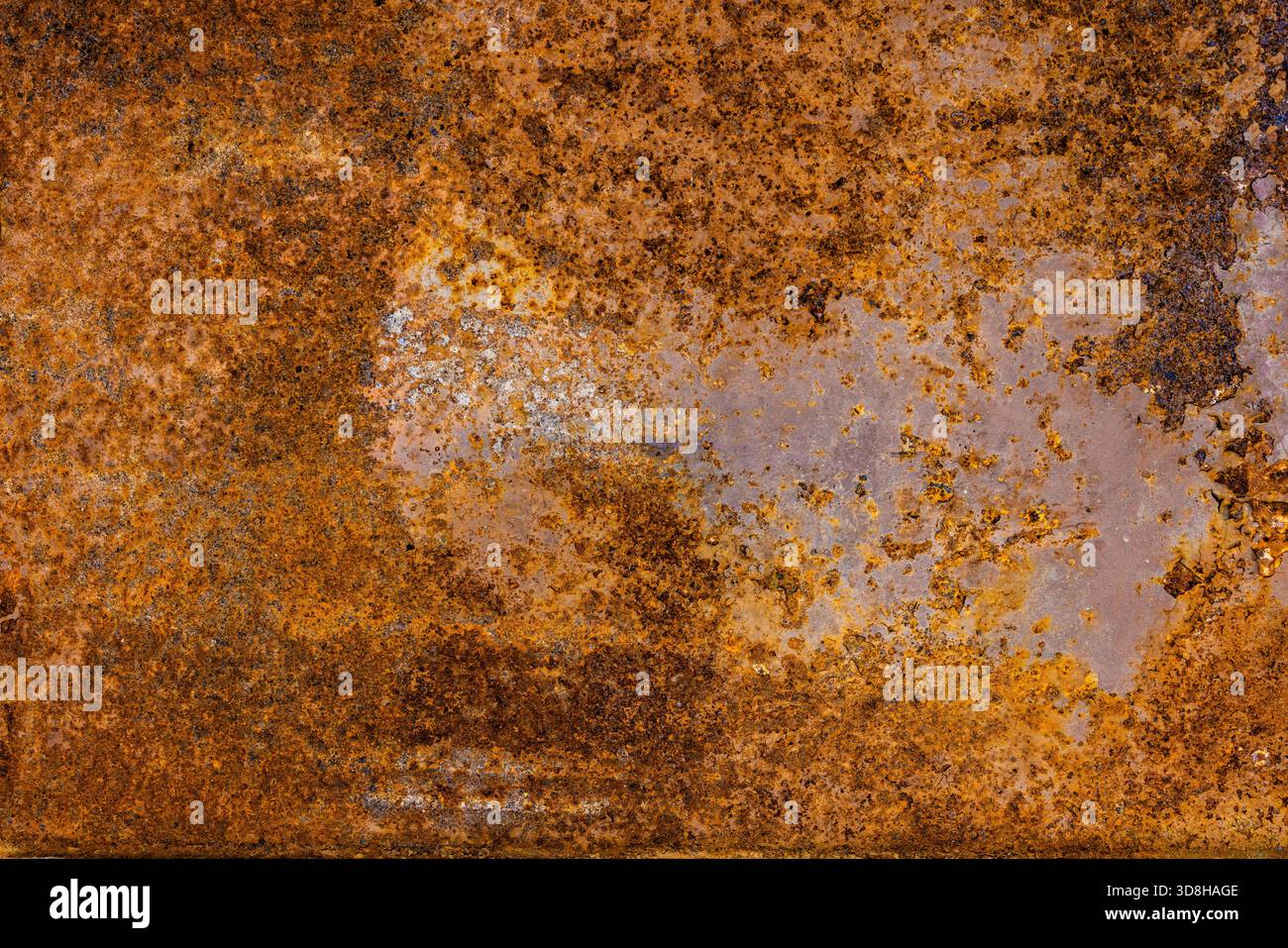 Heavily Rusted Close-up shot reveals a heavily rusted metal surface, showcasing ...