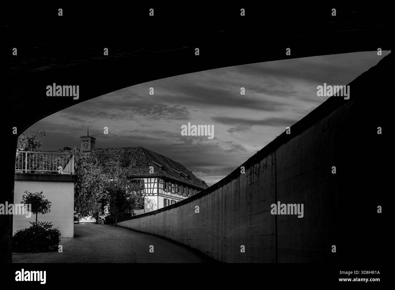Timber clock tower Black and White Stock Photos & Images - Alamy