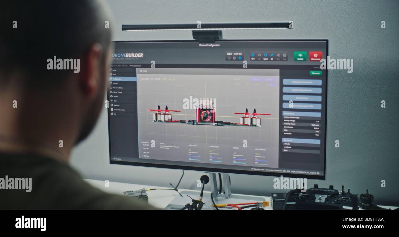Specialist calibrating systems surveillance hi-res stock photography ...