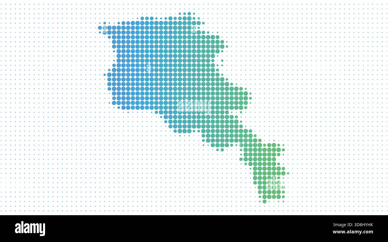 Armenia dotted map in modern halftone style, vector illustration on white background Stock Vector