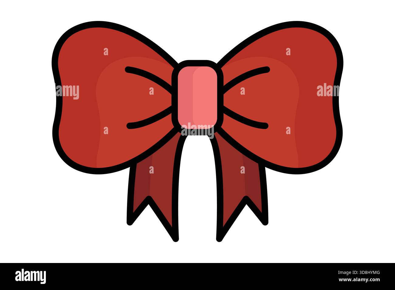 Ribbon icon. solid icon style. icon related to christmas. gift elements vector illustration Stock Vector