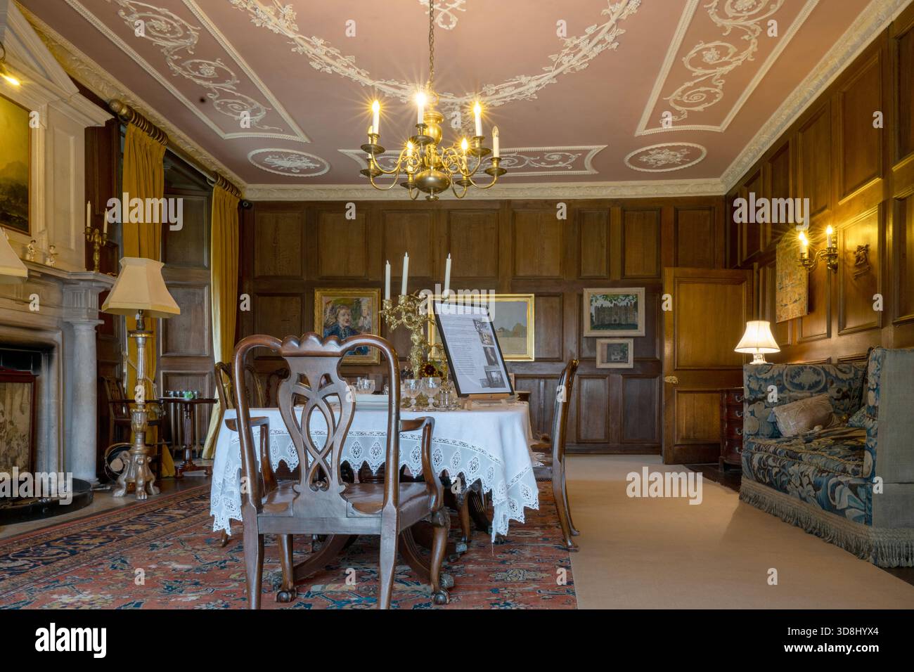Croft Interior Croft Castle, Croft, Herefordshire, England, UK - grade I listed ...