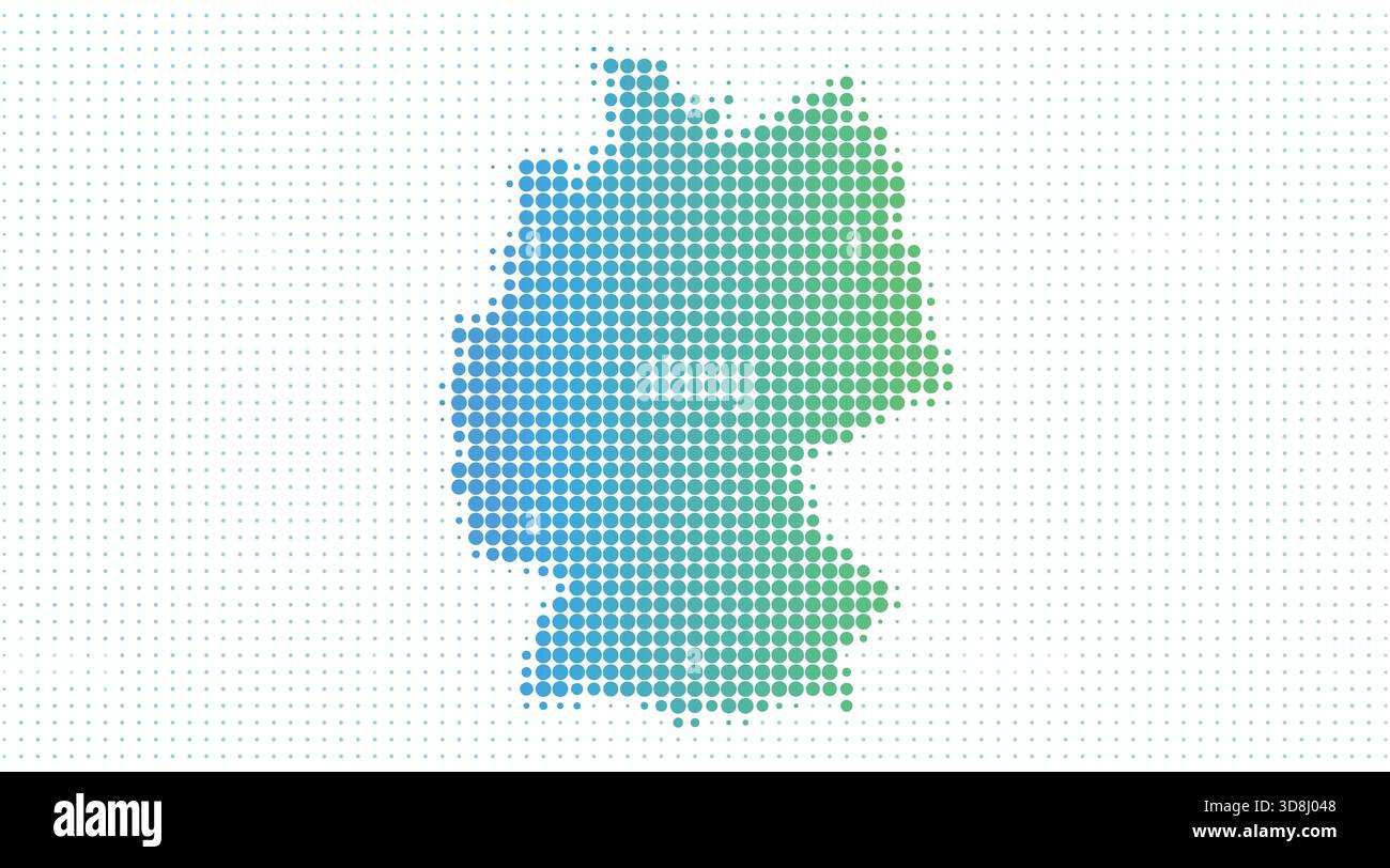 Germany dotted map in modern halftone style, vector illustration on white background Stock Vector