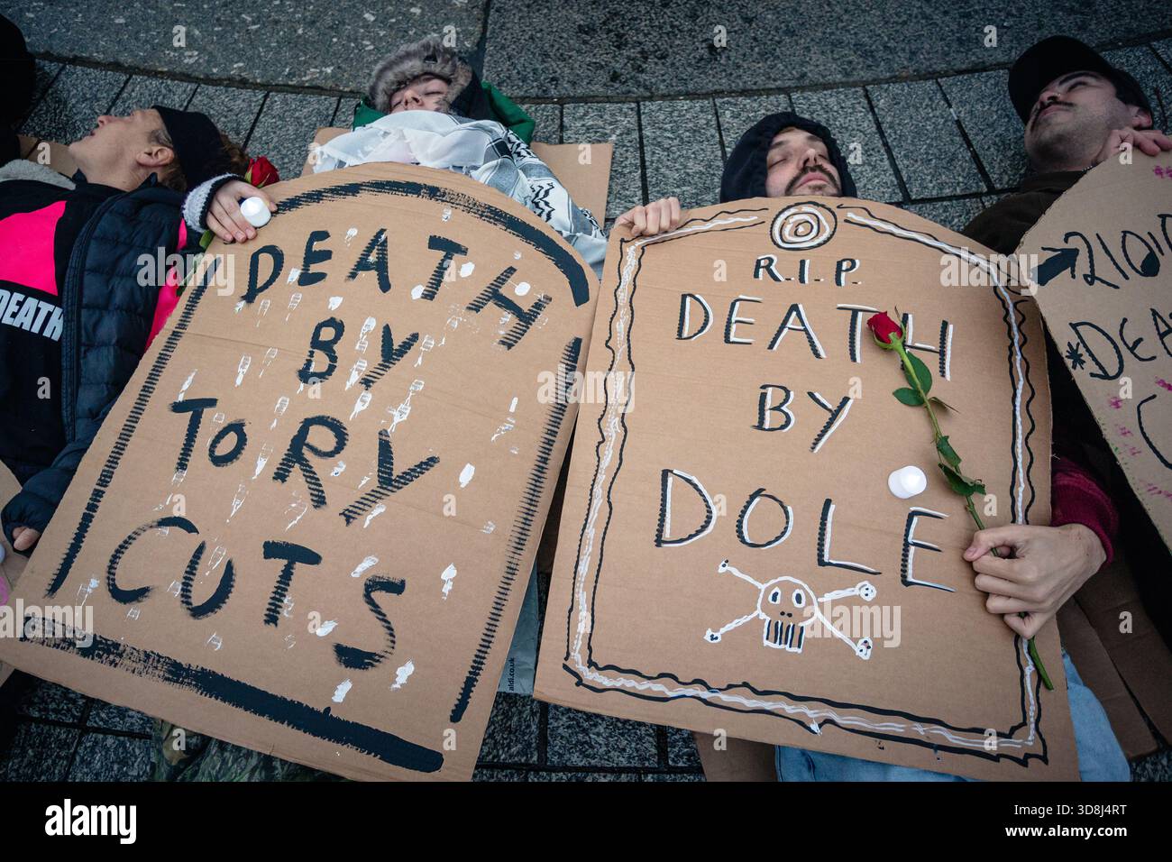 Activists from ACT UP London stage a mass World AIDS Day die-in by ...