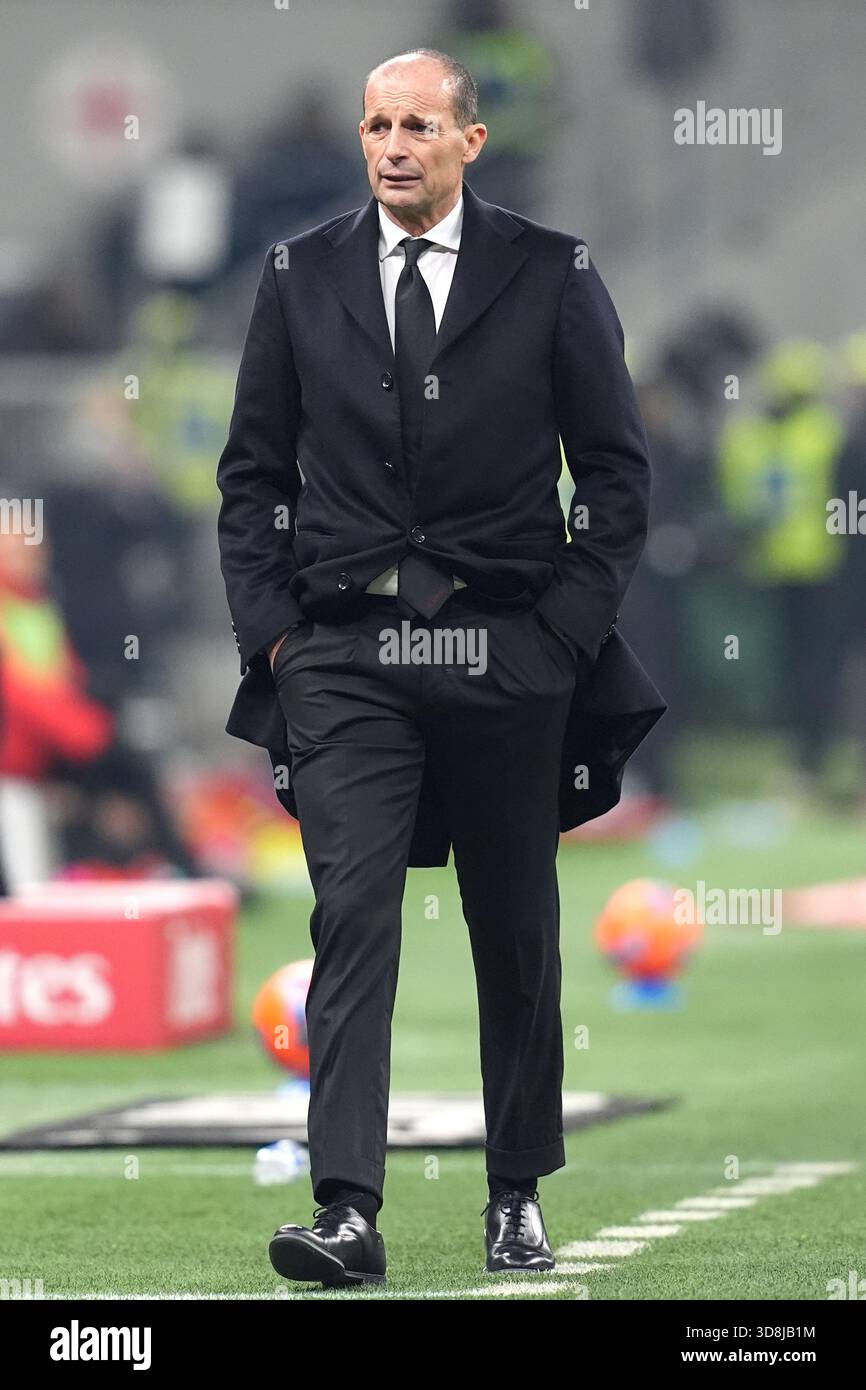 AC Milan’s head coach Massimiliano Allegri during the Serie A soccer ...