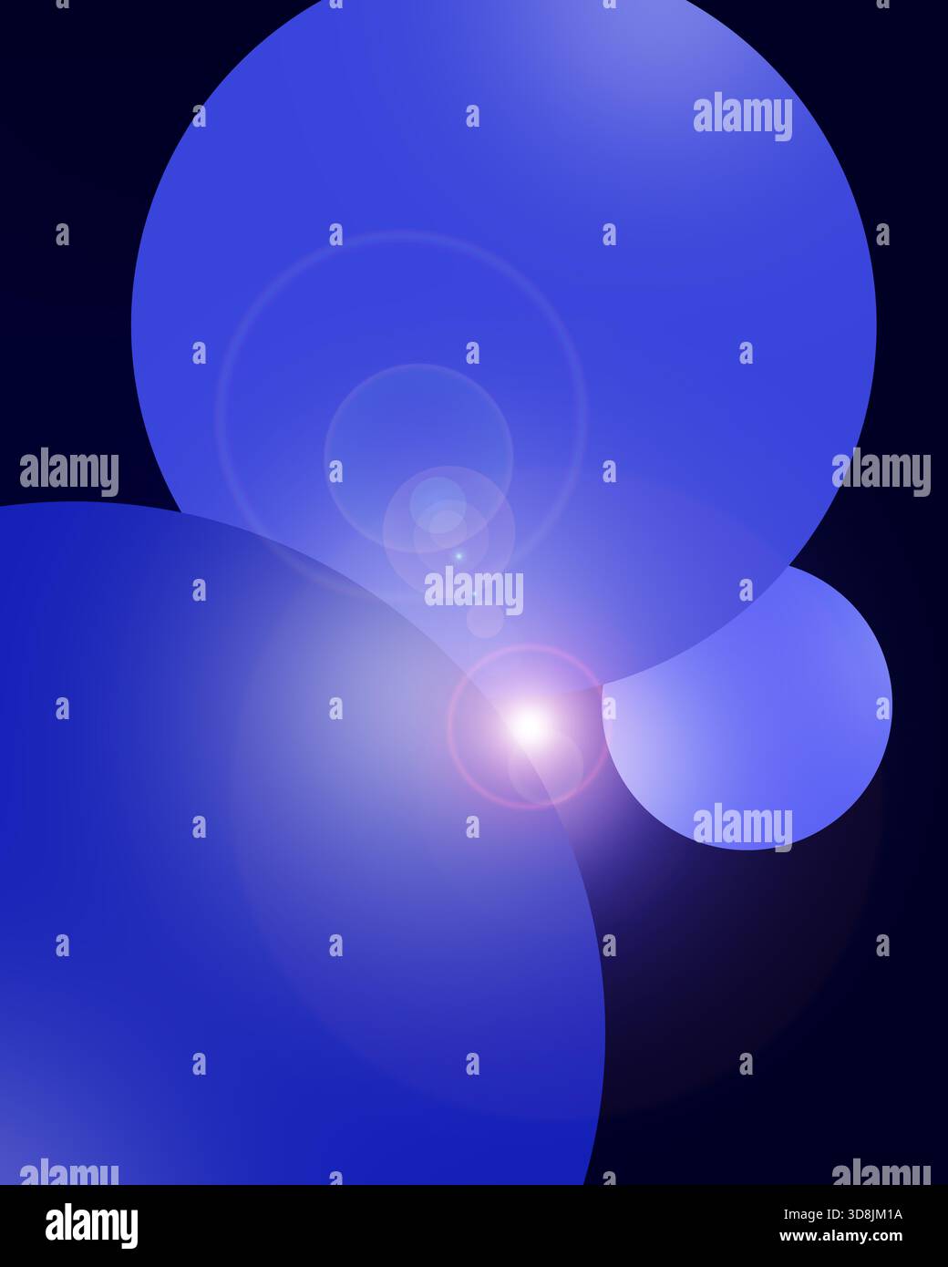 Coloraful round spheres floating in space. Stock Photo