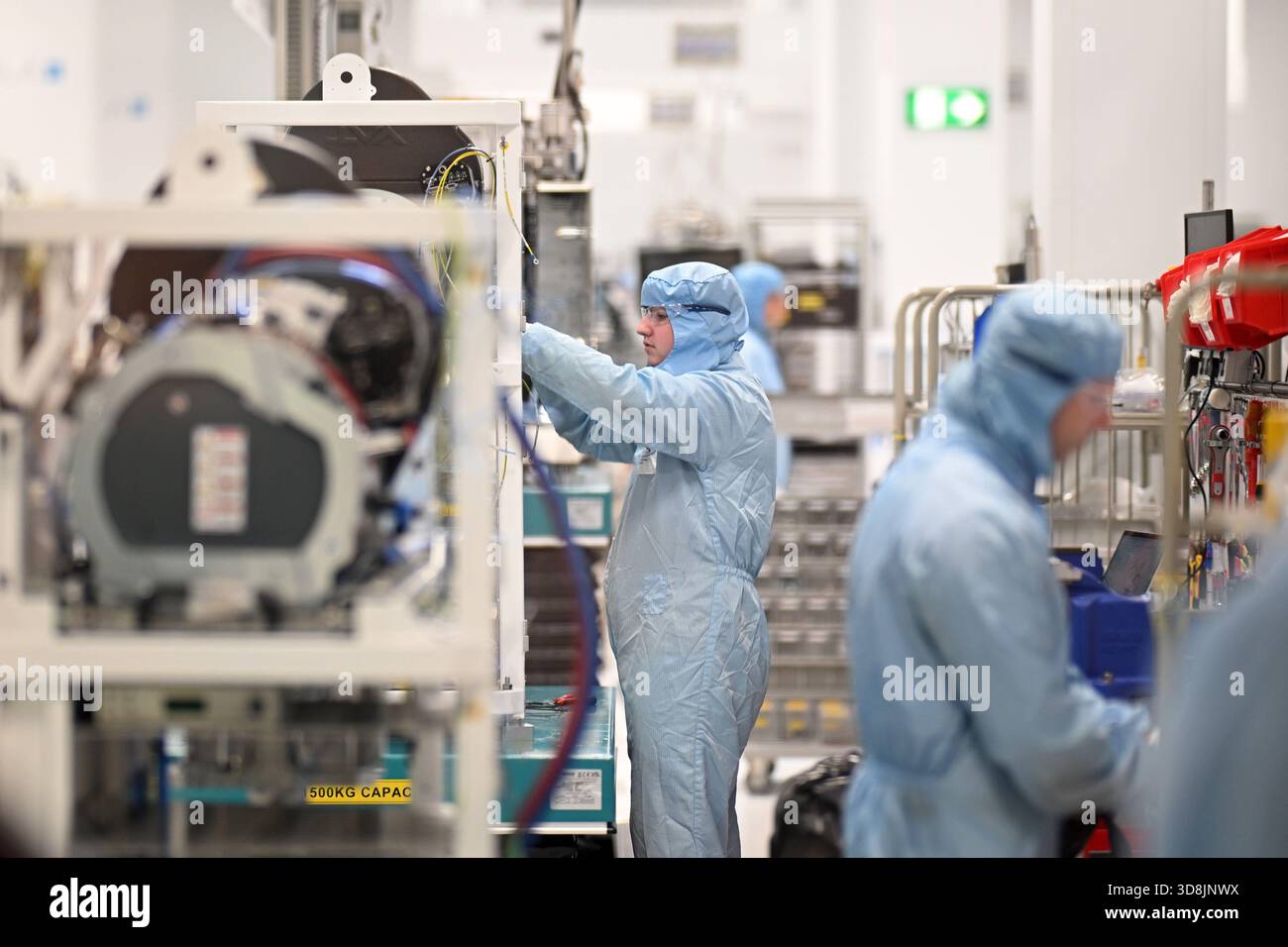 Workers during a visit by the Prince of Wales to the newly opened facility of international semiconductor company KLA in Newport. Picture date: Monday December 1, 2025. Stock Photo