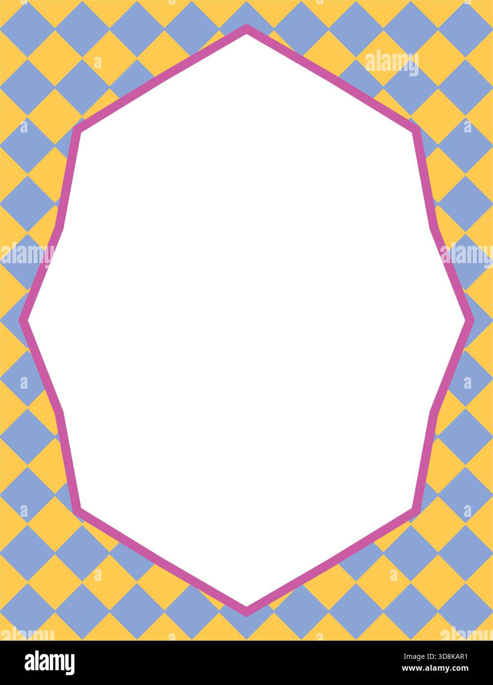 Colorful retro decorative frame border abstract shape vector illustration Stock Vector