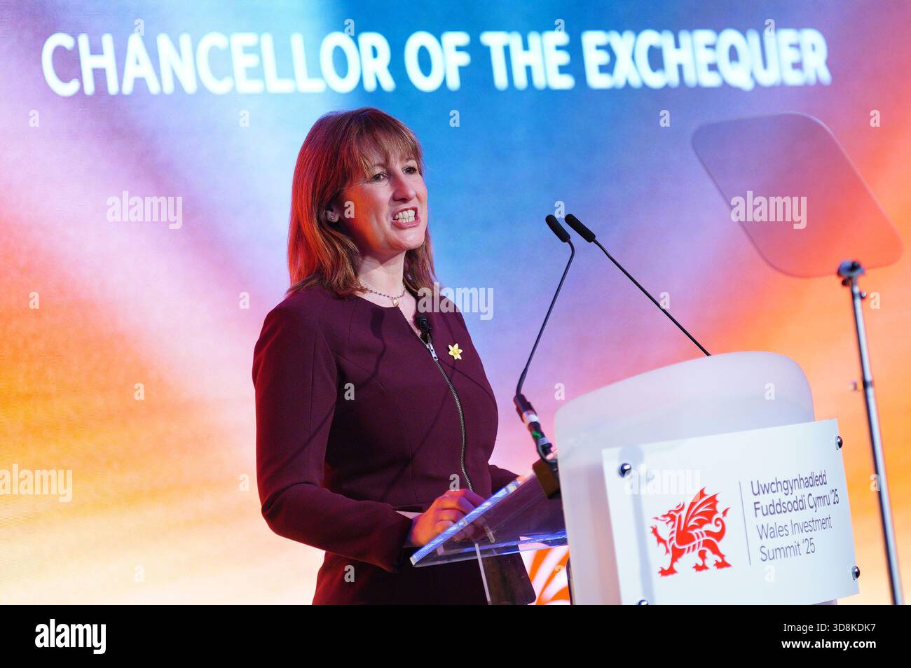 Chancellor of the Exchequer Rachel Reeves speaking during the Wales ...