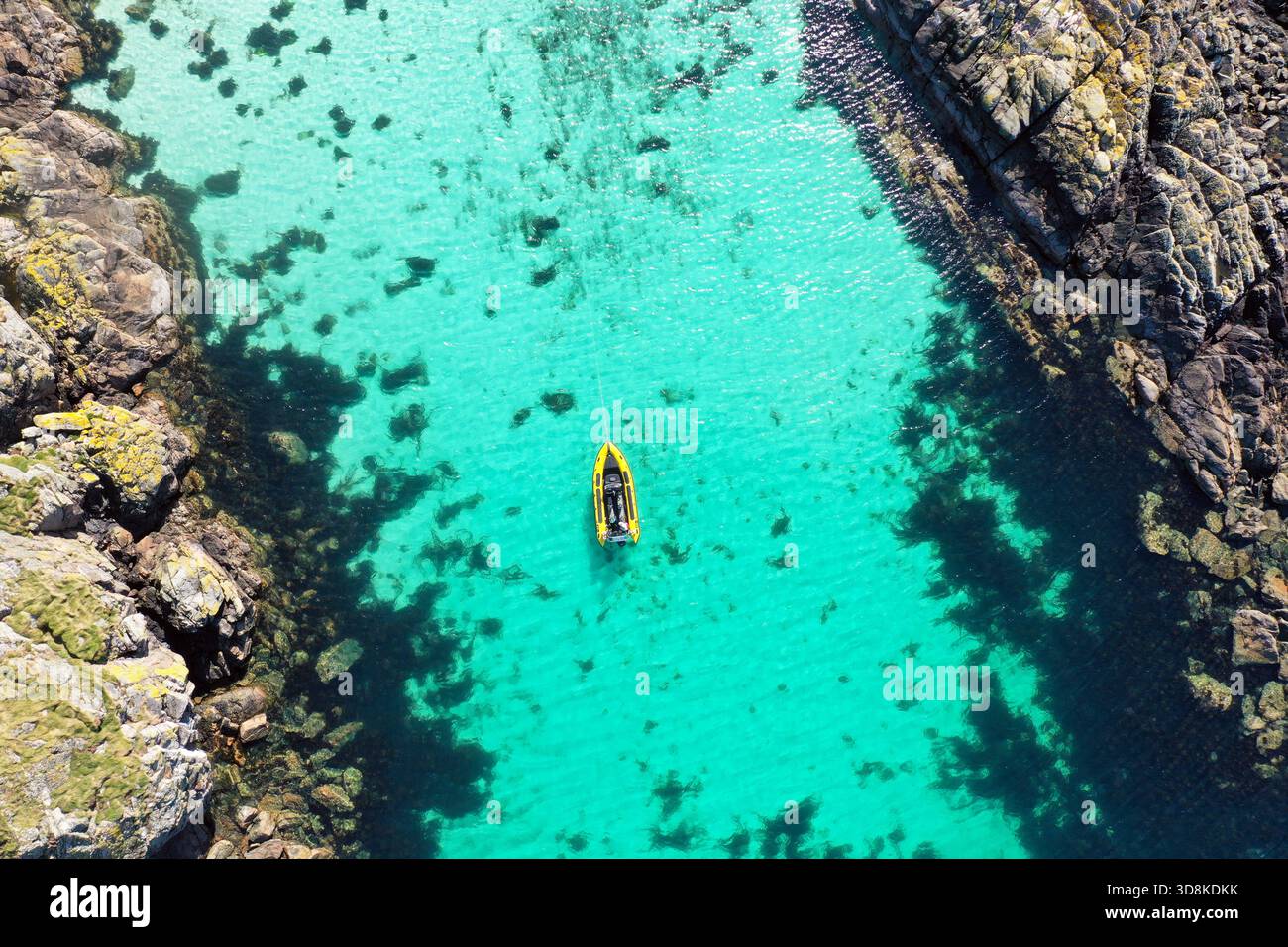 Aerial view of Soa island in the Inner Hebrides of Scotland Stock Photo