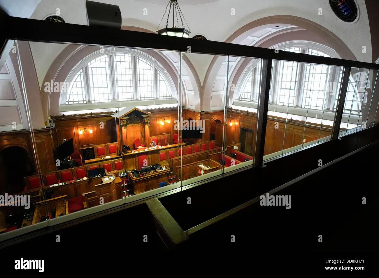 EMBARGOED TO 2200 MONDAY DECEMBER 1 A general view of Court 2 from the public gallery inside Inner London Crown Court ahead of an announcement of major reforms to the criminal justice system. Picture date: Monday December 1, 2025. Stock Photo