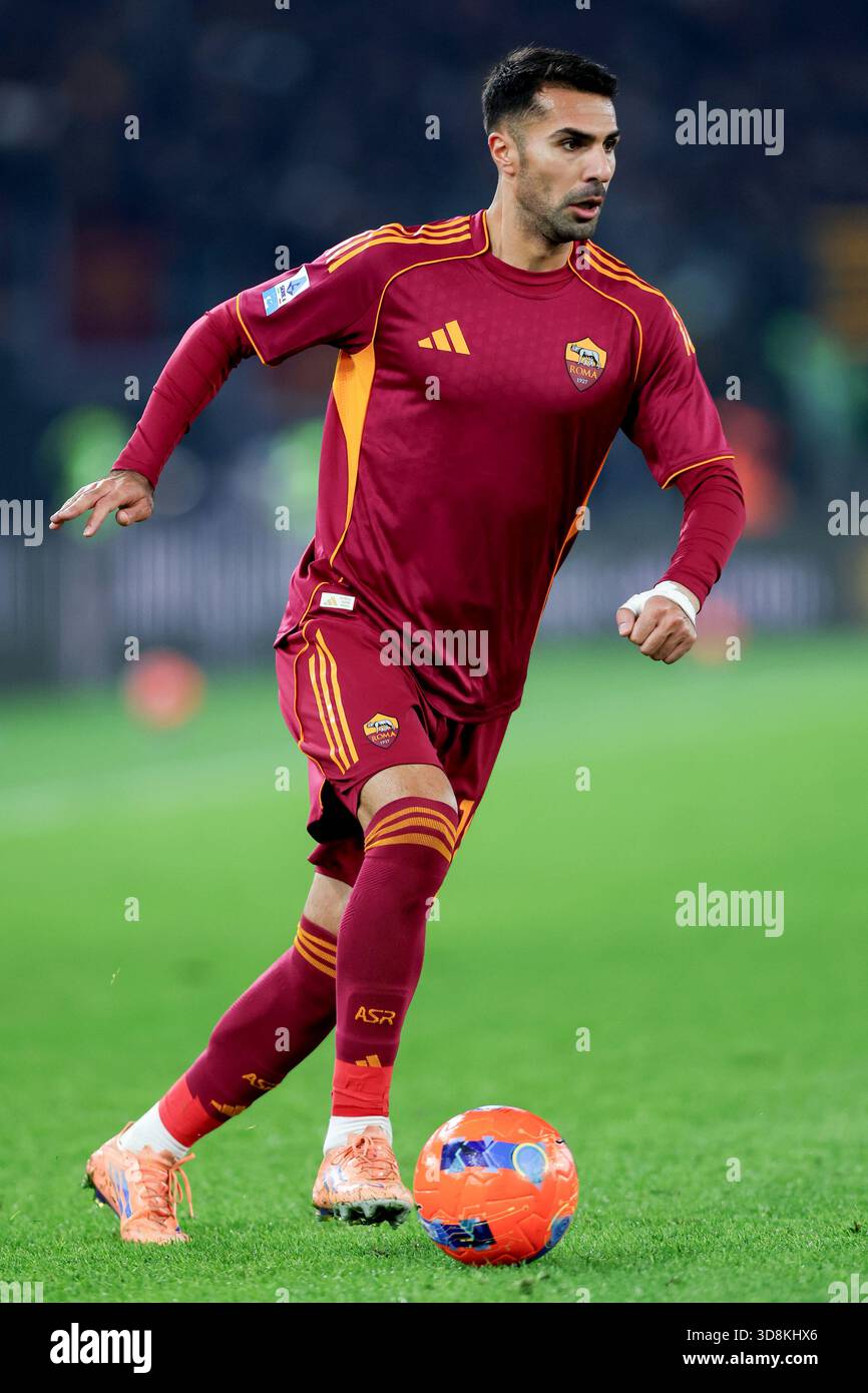 Zeki Celik of Roma seen in action during the Serie A Enilive 2025-2026 ...