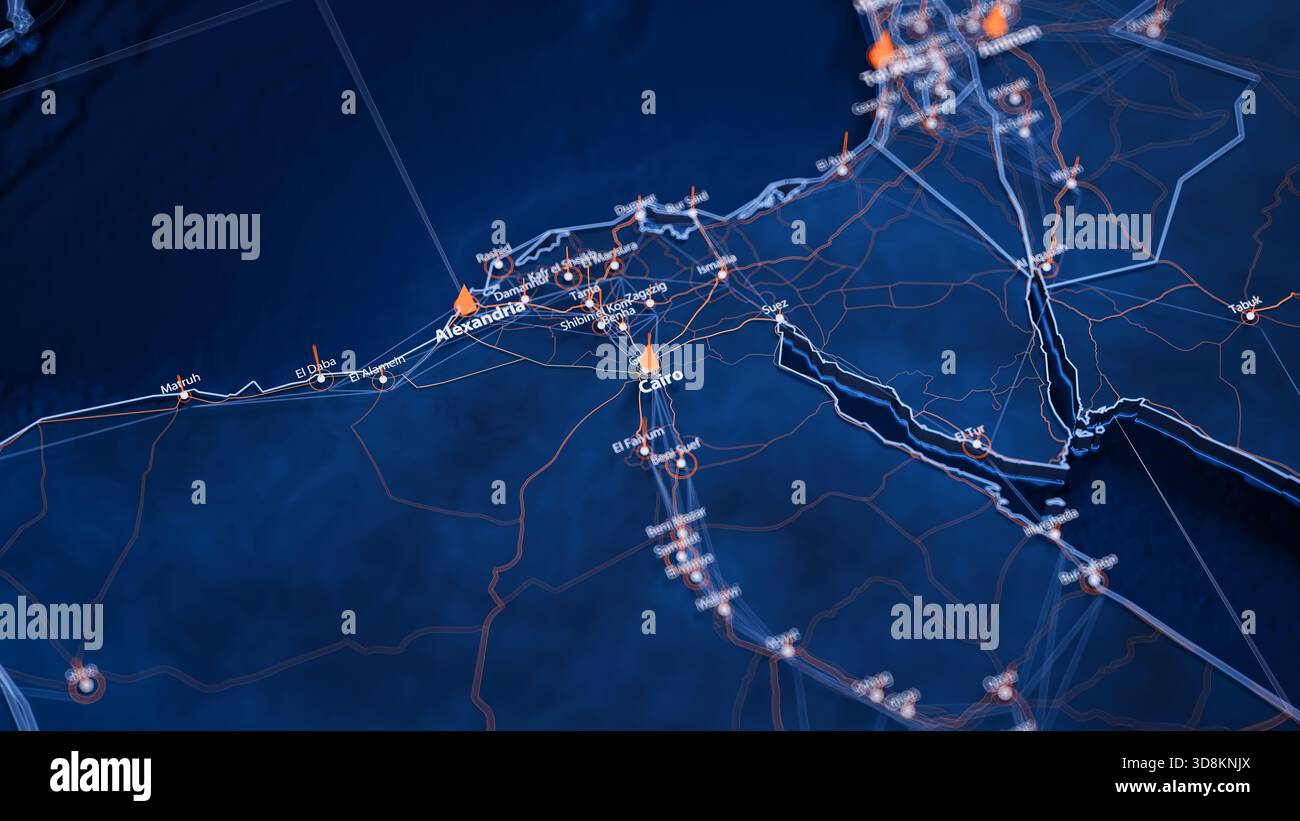 Visual Map Data Business data visualization egypt map hi-res stock photography and ...