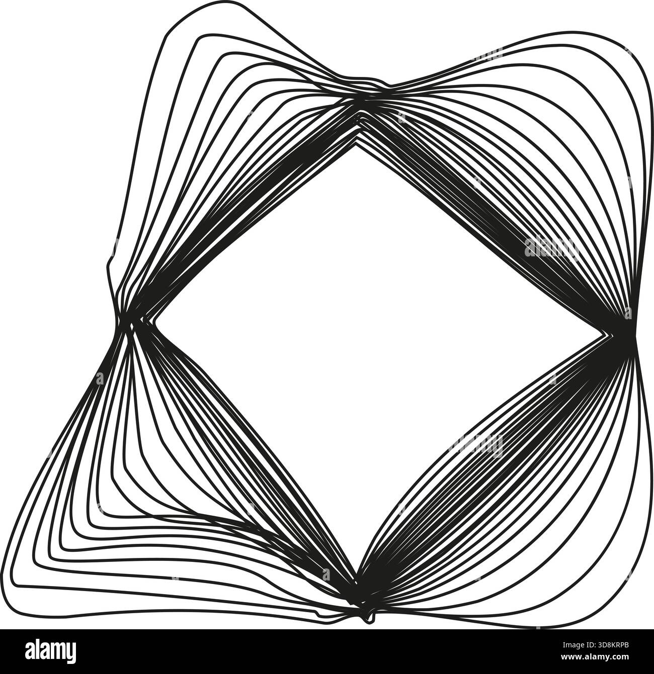 A circular design with a diamond-shaped contour, emphasizing sharp ...