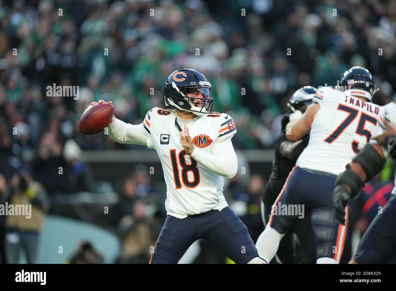 Chicago Bears quarterback Caleb Williams in action during an NFL ...
