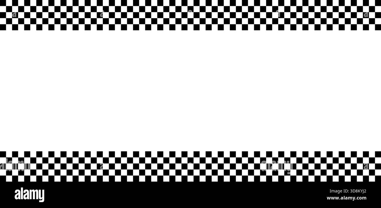 Racing checkered frame with classic black and white pattern. Perfect ...