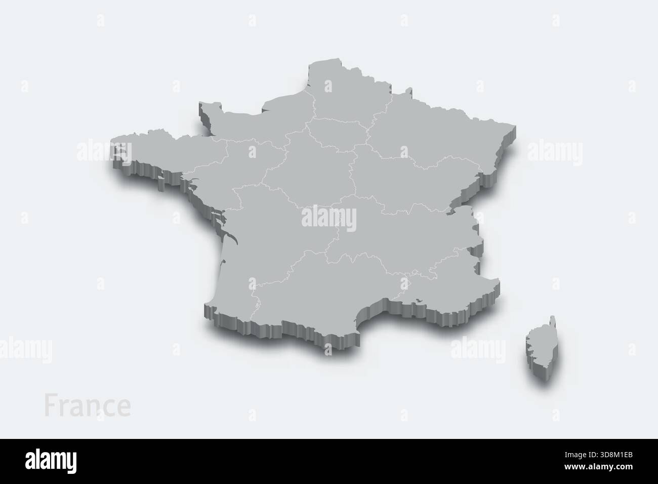 Map of france regions hi-res stock photography and images - Alamy
