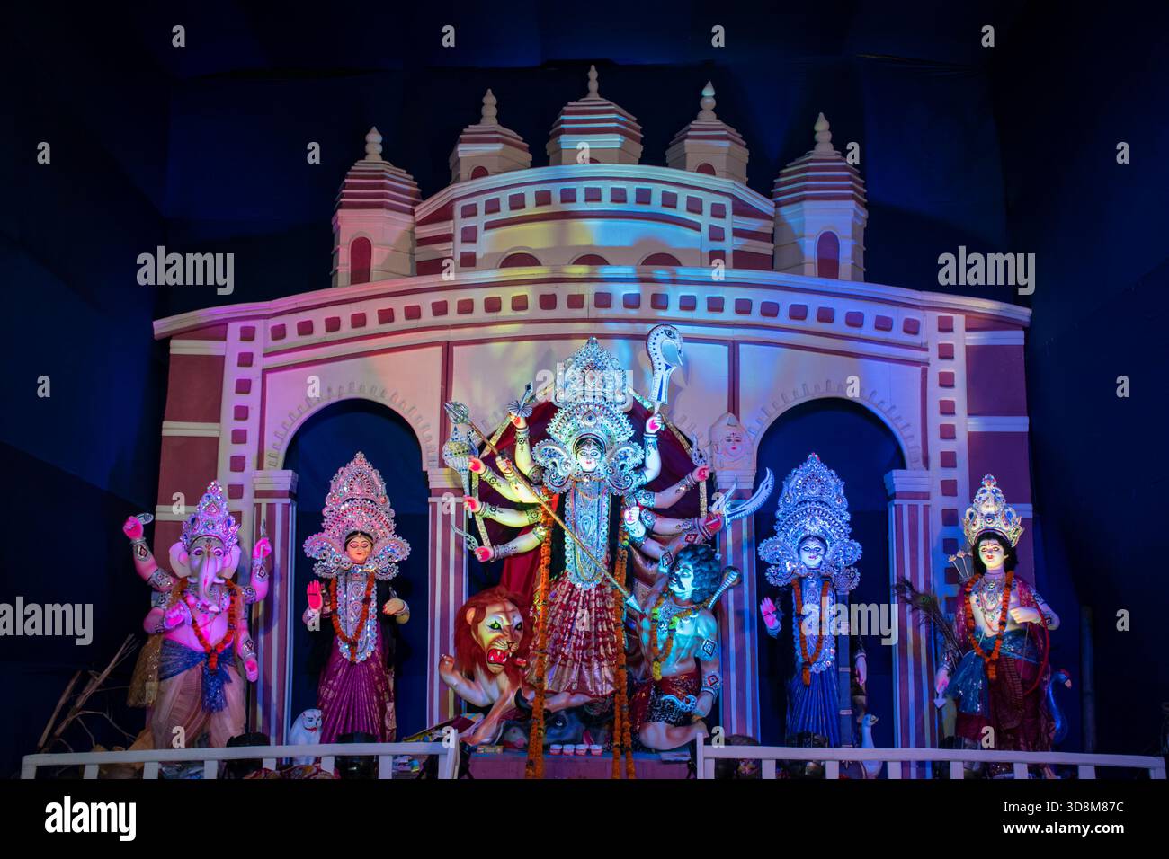 Idol of Goddess Durga in Durga Puja 2025 organized by Sri Sri Raksha ...