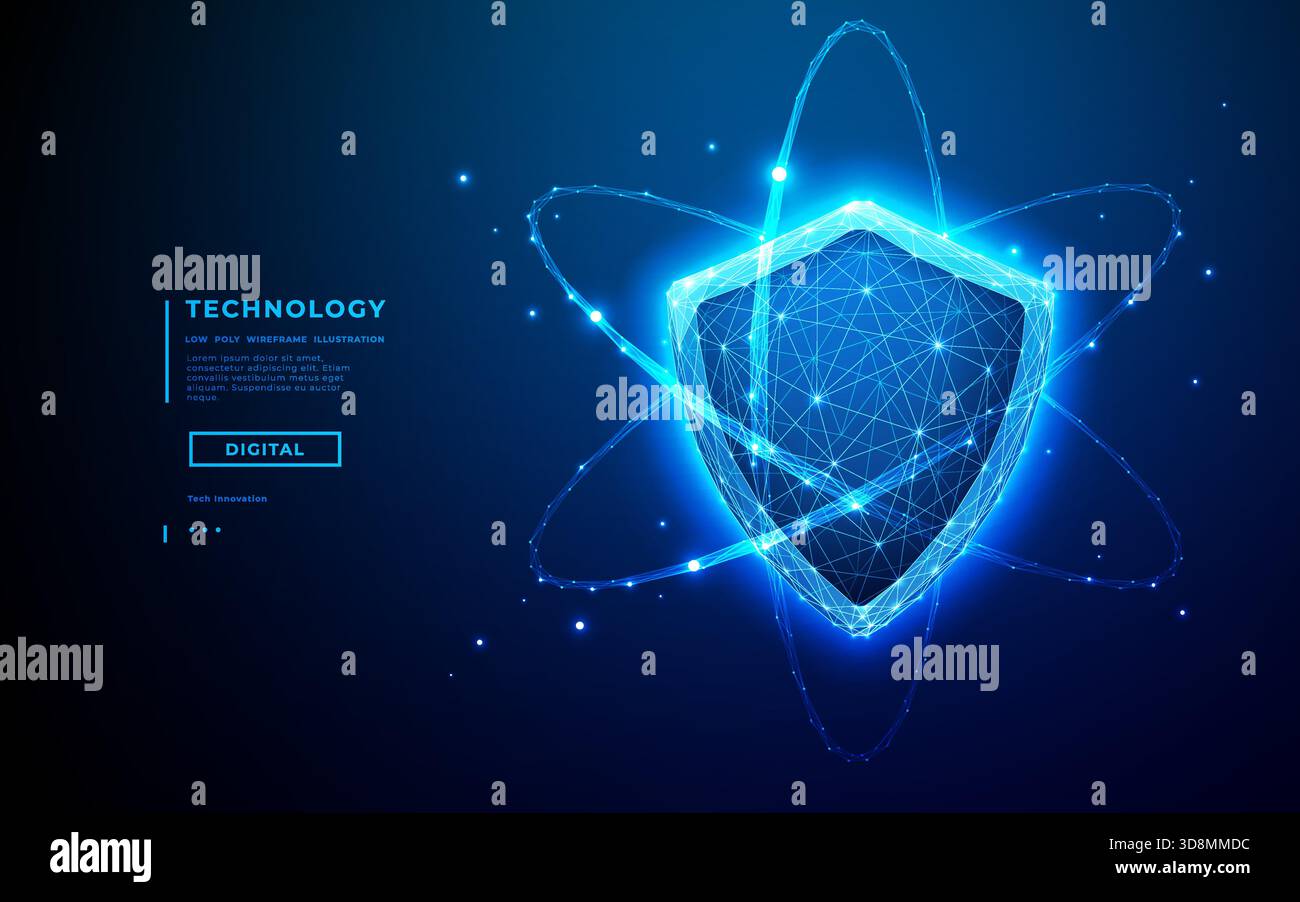 Cyber security concept. Futuristic cyber shield design Stock Vector ...