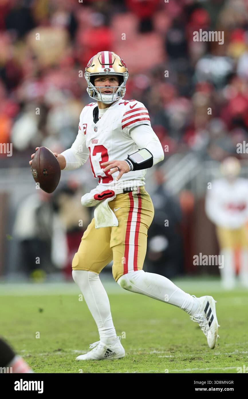Purdy Nfl San Francisco 49ers quarterback Brock Purdy (13) looks to throw a pass ...