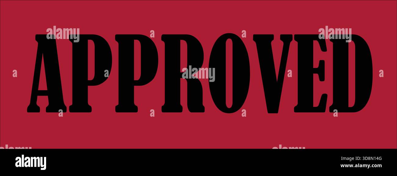 Printable approved sign Stock Vector Images - Alamy