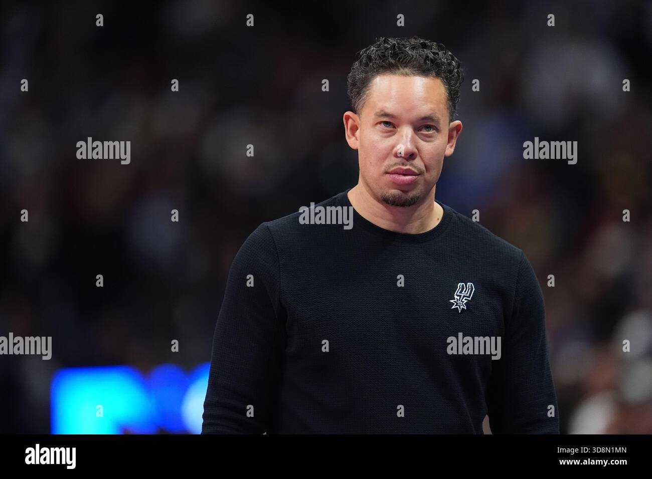 San Antonio Spurs head coach Mitch Johnson in the second half of an NBA