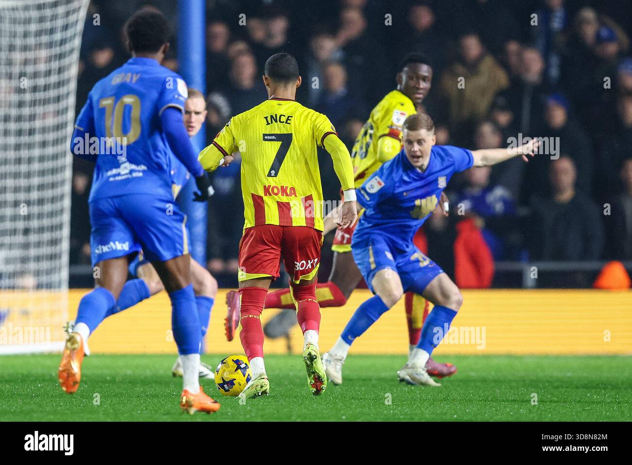 7, Tom Ince of Watford FC in attacking action during the Sky Bet ...