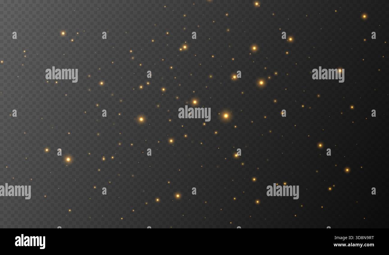 Textures Magic Star Golden sparkling stars, shiny particles light effect, transparent ...