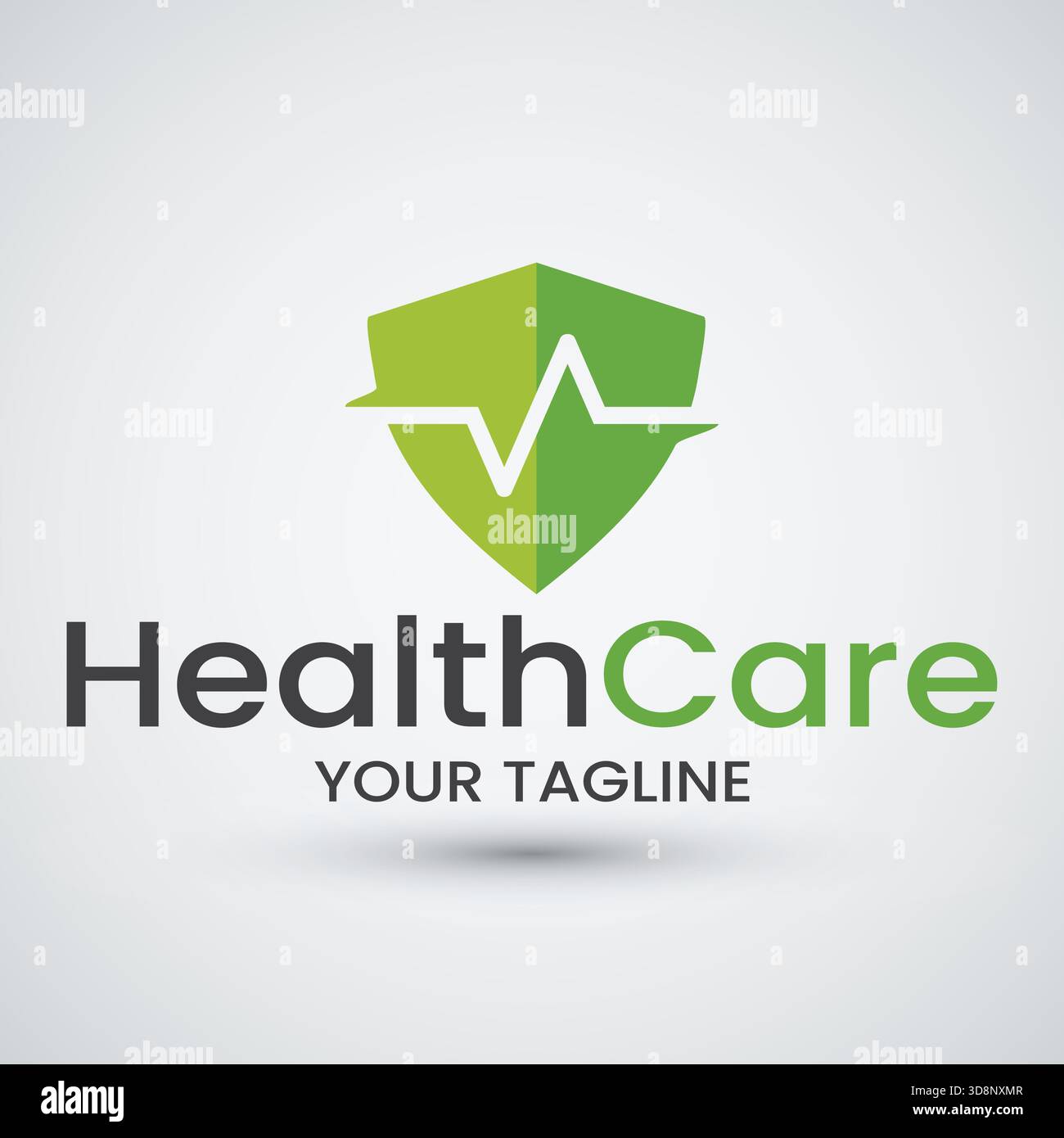 Simple pulse logo template best for healhtcare logo vector Stock Vector