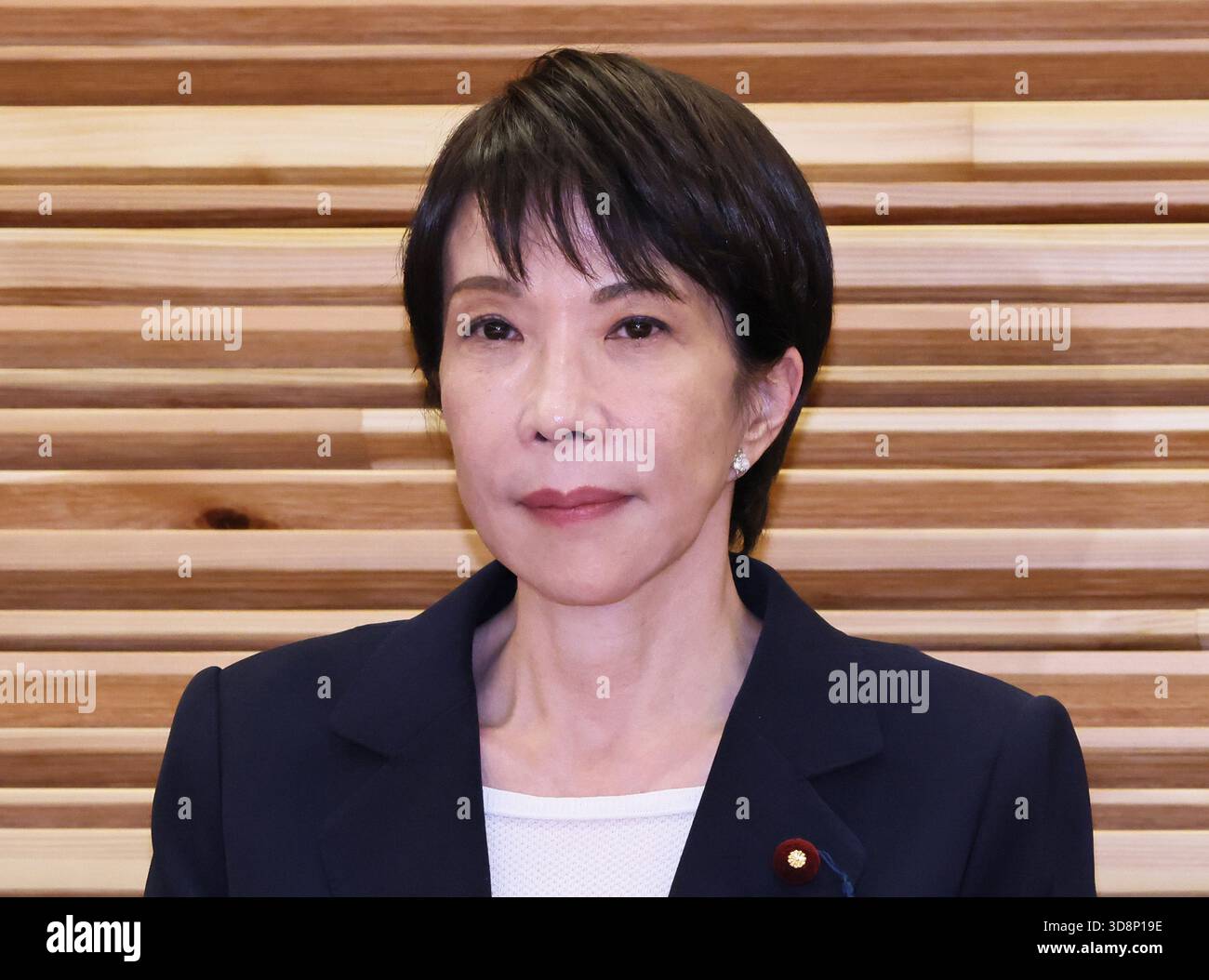Japanese Rime Minister Japanese Prime Minister Sanae Takaichi (C) attends a cabinet meeting at ...