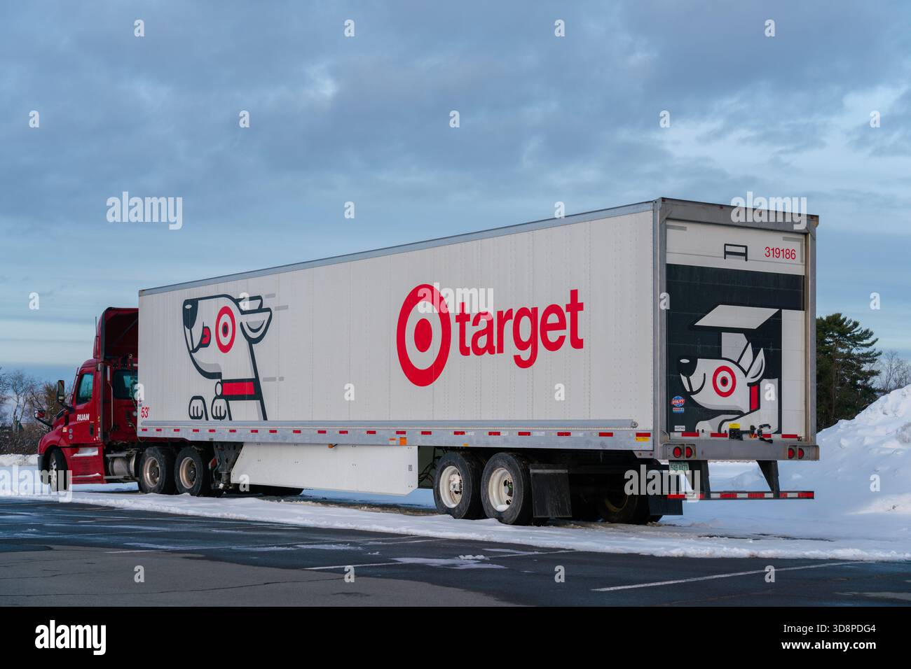 New Hartford, NY - Nov 29, 2025: Winter delivery meets iconic branding ...